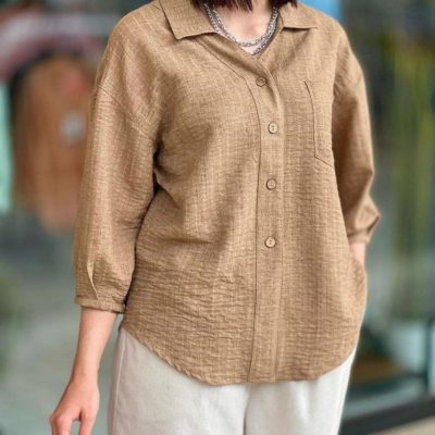 فروش عمده شومیز زنانه شانتون تک جیب - شومیز زنانه عمده