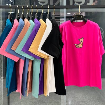 فروش عمده تیشرت زنانه پنبه فری سایز ۳۸ تا ۴8 - تاپ و تیشرت زنانه عمده
