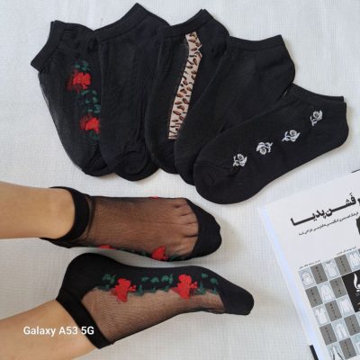 فروش عمده 🔥 جوراب زنانه مچی خارجی شیشه ای ترکیبی - جوراب زنانه عمده