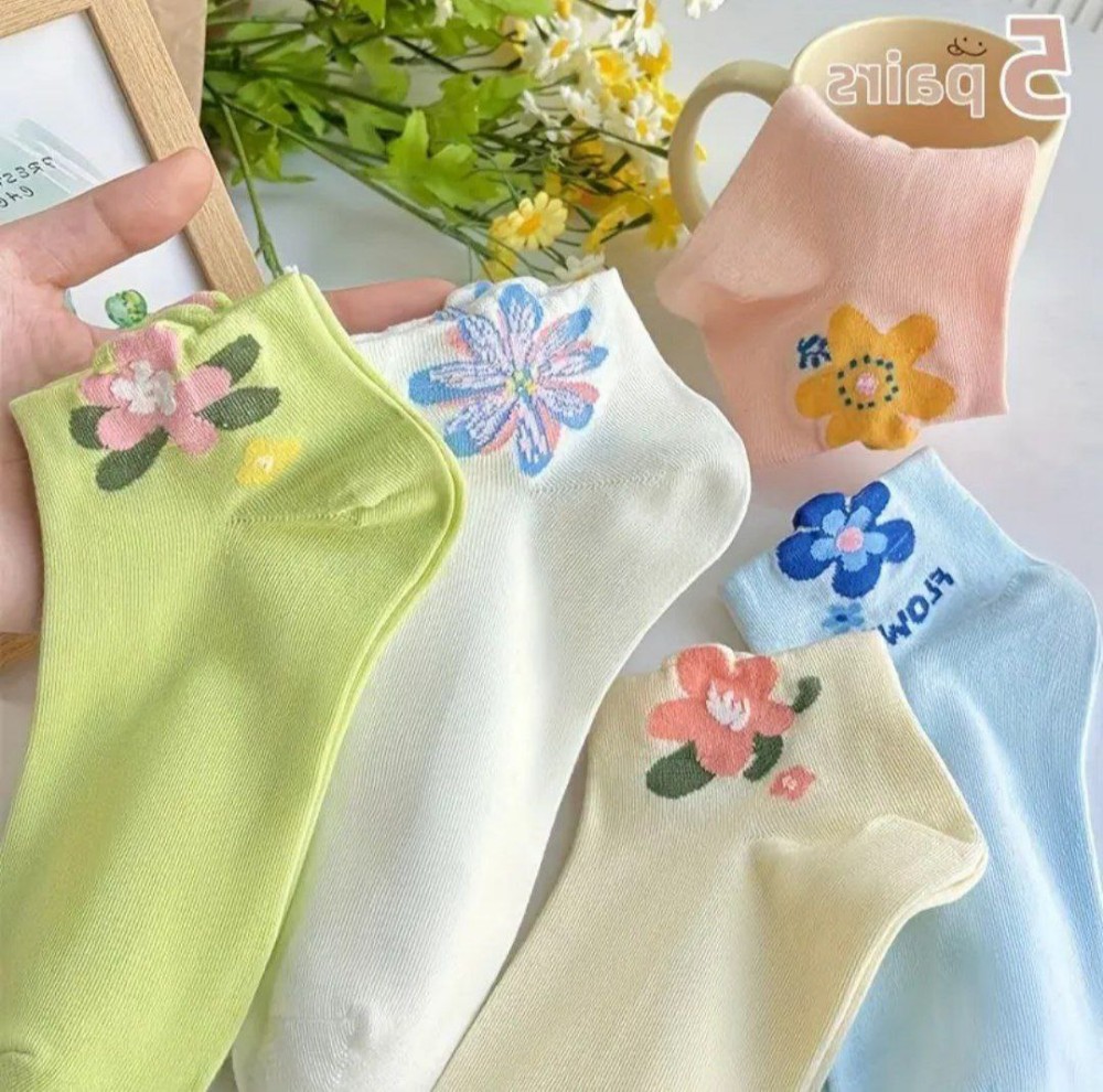 فروش عمده 🔥 جوراب زنانه مچی خارجی گل برجسته - جوراب زنانه عمده