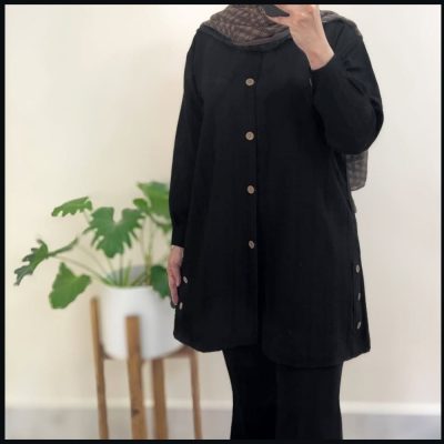 خرید عمده مانتو جلو دگمه وبغل دگمه - مانتو زنانه عمده