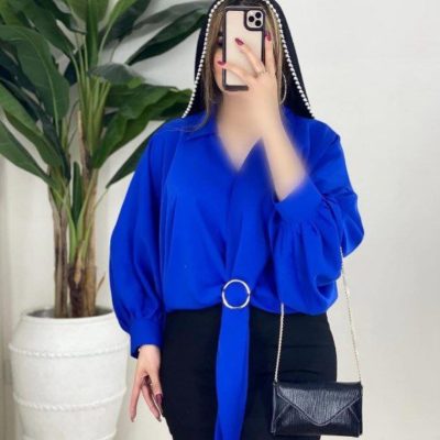 خرید عمده شومیز گره ای پایین حلقه - شومیز زنانه عمده