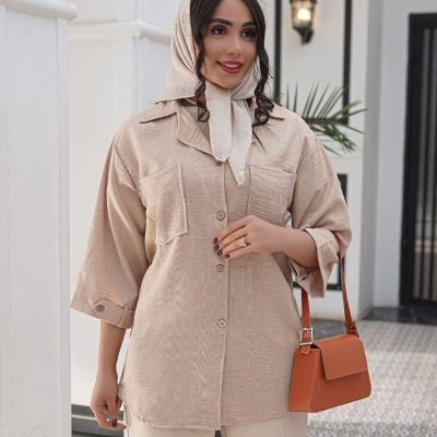 خرید عمده شومیز آستین گت دار زنانه - شومیز زنانه عمده