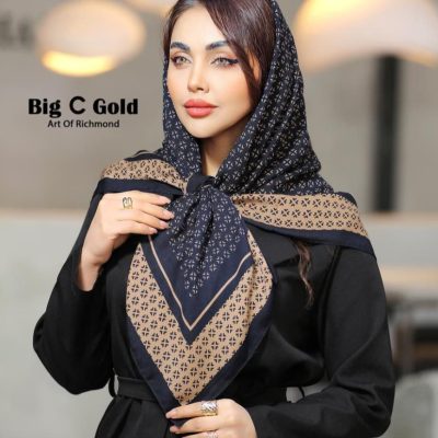 فروش عمده روسری زنانه حریر چاپی سایز ۱۰۰ - شال و روسری زنانه عمده