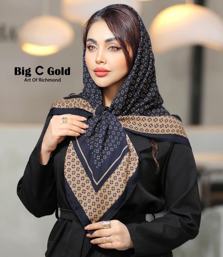 فروش عمده روسری زنانه حریر چاپی سایز ۱۰۰ - شال و روسری زنانه عمده