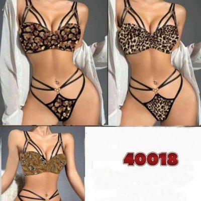 خرید عمده ️ست اسفنجی فنردار ️ کد40018 - شورت و سوتین زنانه عمده