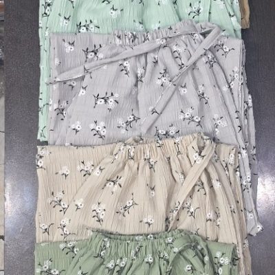 خرید عمده شلوار گل گچی کمر ساده - شلوار و ساپورت زنانه عمده