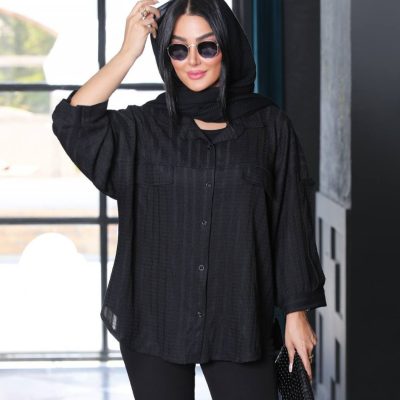 فروش عمده شومیز زنانه آستین پاگن دار - شومیز زنانه عمده