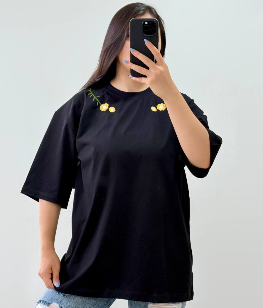 فروش عمده تیشرت باکسی زنانه پنبه فری سایز ۳۸ تا ۴۸ - تاپ و تیشرت زنانه عمده