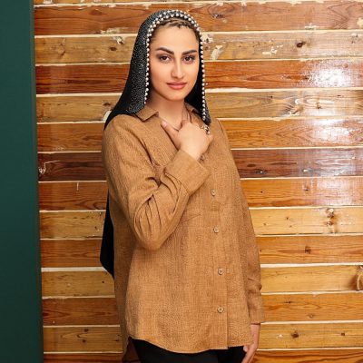 خرید عمده شومیز مانتویی یقه هفت زنانه - شومیز زنانه عمده
