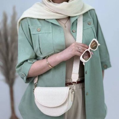 خرید عمده شومیز مانتویی جیب پیلی خور مچی دار ژاکارد مراکشی - شومیز زنانه عمده