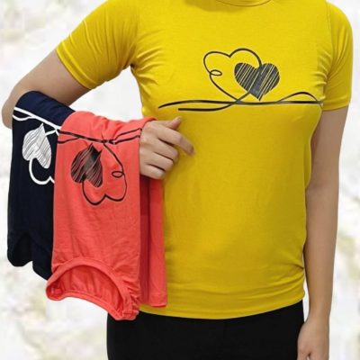 خرید عمده تیشرت چاپدار ویسکوز - تاپ و تیشرت زنانه عمده