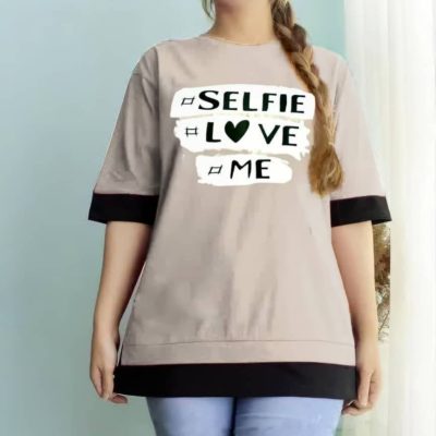خرید عمده تیشرت چاپ LOVE سوپر اسپان - تاپ و تیشرت زنانه عمده