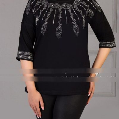خرید عمده تیشرت نگینی ویسکوز صددرصد - تاپ و تیشرت زنانه عمده