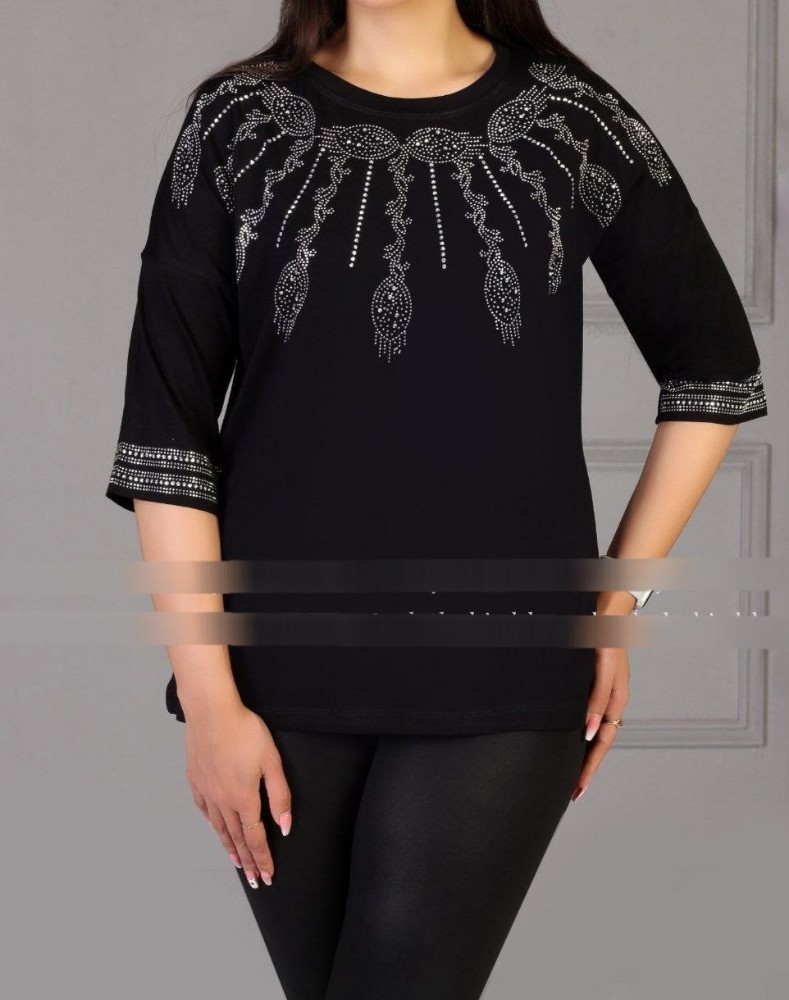 خرید عمده تیشرت نگینی ویسکوز صددرصد - تاپ و تیشرت زنانه عمده