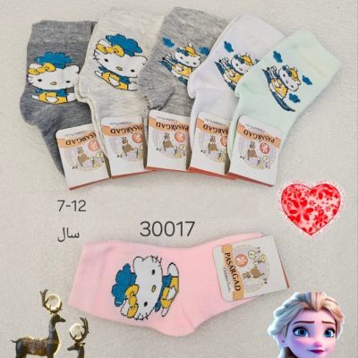 خرید عمده ️جوراب نخی دخترانه اعلاء ️ کدa_30017 - جوراب دخترانه عمده