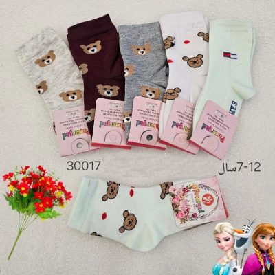خرید عمده ️جوراب نخی دخترانه اعلاء ️ کدb_30017 - جوراب دخترانه عمده