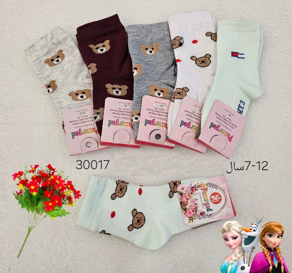 خرید عمده ️جوراب نخی دخترانه اعلاء ️ کدb_30017 - جوراب دخترانه عمده