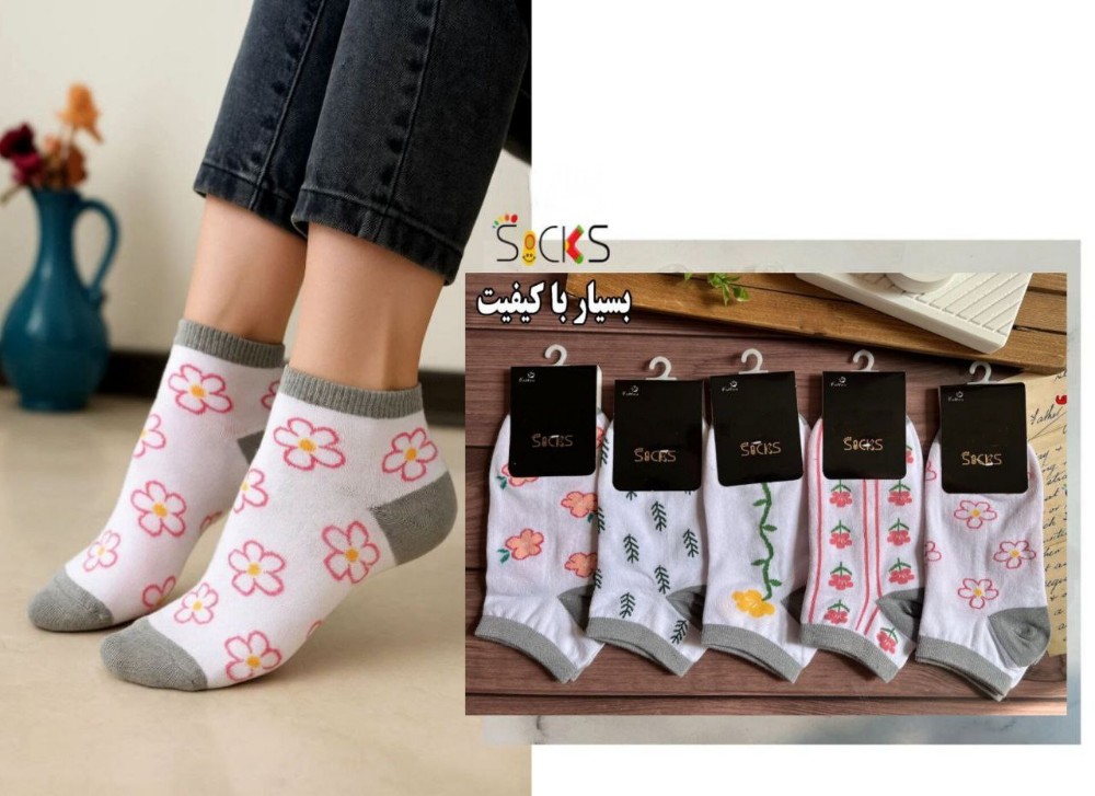 خرید عمده جوراب مچی ریزبافت نخ هندی اعلاء زنانه - جوراب زنانه عمده