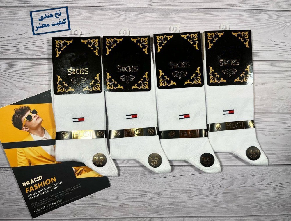 خرید عمده جوراب ساقدار ریزبافت نخ هندی اعلاء مردانه - جوراب مردانه عمده