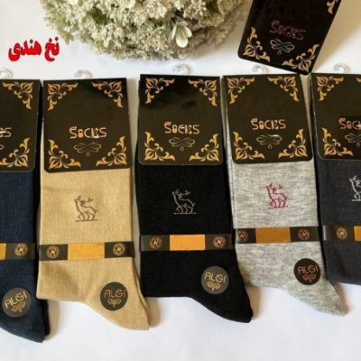 فروش عمده 🟢جوراب ساقدار نخ هندی ریزبافت کیفیت اعلاء مردانه🟢 - جوراب مردانه عمده