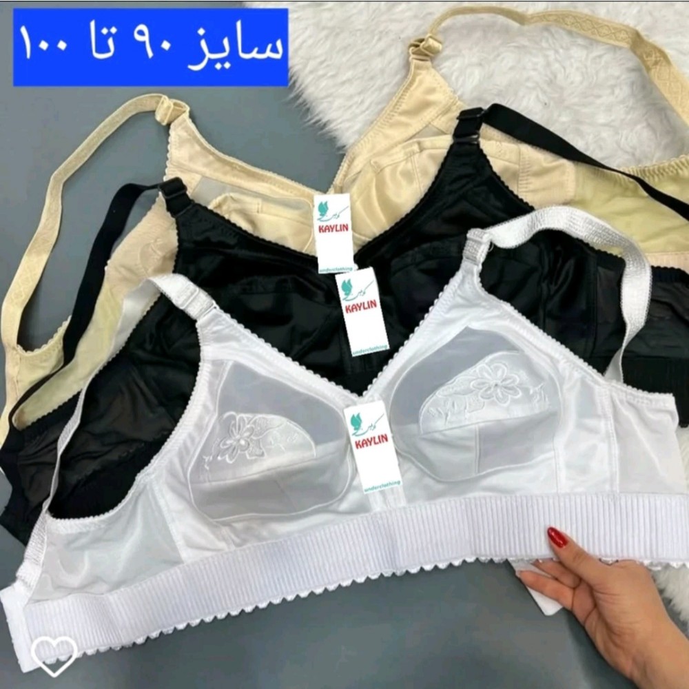 فروش عمده سوتین رستمی کش پهن گلدوزی زیر بافت - سوتین زنانه عمده