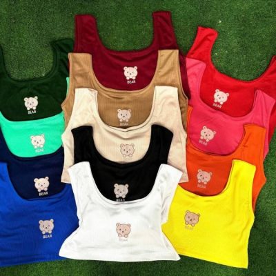 خرید عمده کراپ نیم تنه خرسی - تاپ و تیشرت زنانه عمده