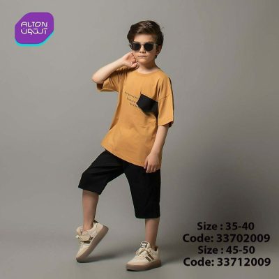 خرید عمده ست تیشرت شلوارک پسرانه - ست تیشرت شلوارک پسرانه عمده
