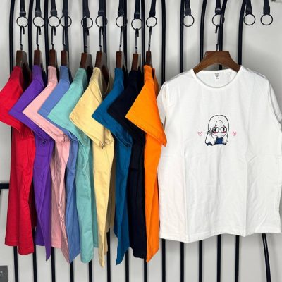 فروش عمده تیشرت زنانه پنبه فری سایز ۳۸ تا ۴۴ - تاپ و تیشرت زنانه عمده