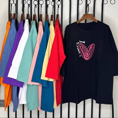 فروش عمده تیشرت لانگ آستین ۳ ربع زنانه پنبه - تاپ و تیشرت زنانه عمده