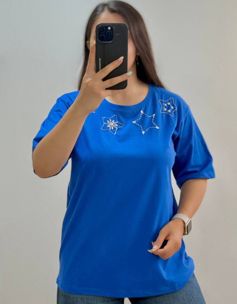 فروش عمده تیشرت زنانه پنبه باکسی فری سایز ۳۸ تا ۴8 - تاپ و تیشرت زنانه عمده