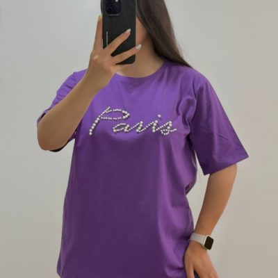 فروش عمده تیشرت زنانه پنبه باکسی فری سایز ۳۸ تا ۴8 - تاپ و تیشرت زنانه عمده
