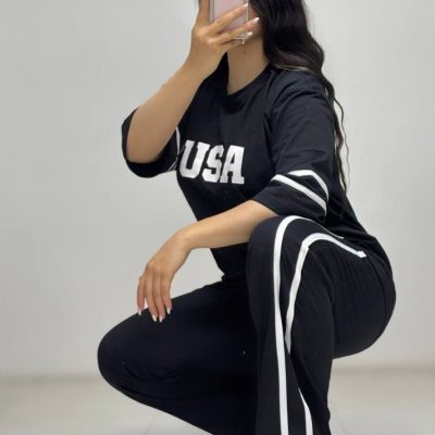 خرید عمده ست تیشرت شلوار UsA - ست تیشرت شلوار زنانه عمده