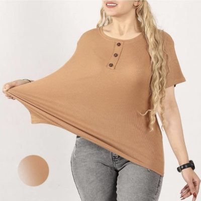 خرید عمده تیشرت قواره دار کبریتی - تاپ و تیشرت زنانه عمده