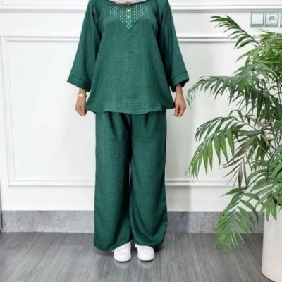 خرید عمده ست تونیک و شلوار گلدوزی - ست تونیک شلوار زنانه عمده