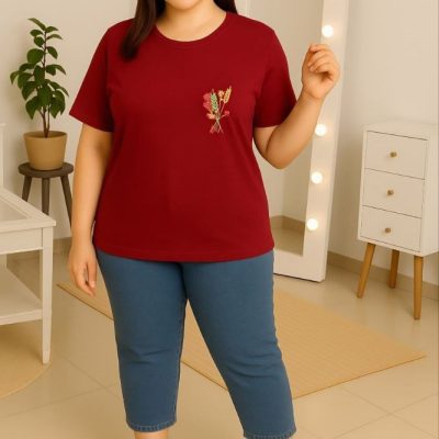 خرید عمده تیشرت پنبه گلدوزی - تاپ و تیشرت زنانه عمده