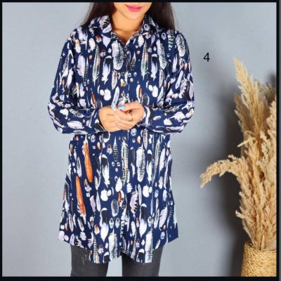 خرید عمده مانتو جلو دگمه طرح میکس - مانتو زنانه عمده