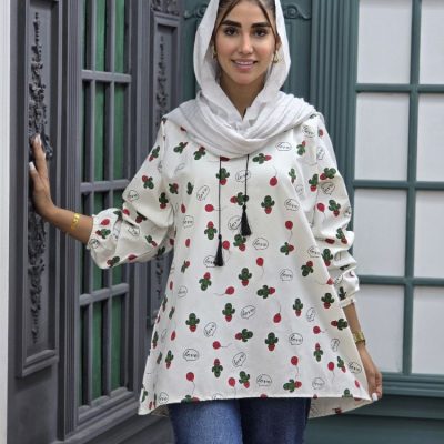 خرید عمده شومیز لنین یقه منقوله دار - شومیز زنانه عمده