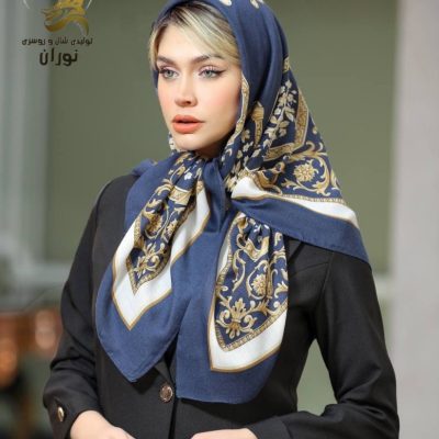 خرید عمده روسری نخی سیا اسکارف اعلاء - شال و روسری زنانه عمده