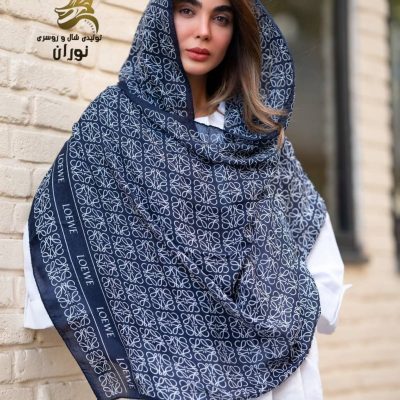 خرید عمده روسری نخی سیا اسکارف منگوله دار اعلاء - شال و روسری زنانه عمده