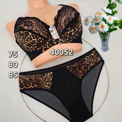 فروش عمده ⚜️ست پلنگی فنردار⚜️ کدa_40052 - شورت و سوتین زنانه عمده