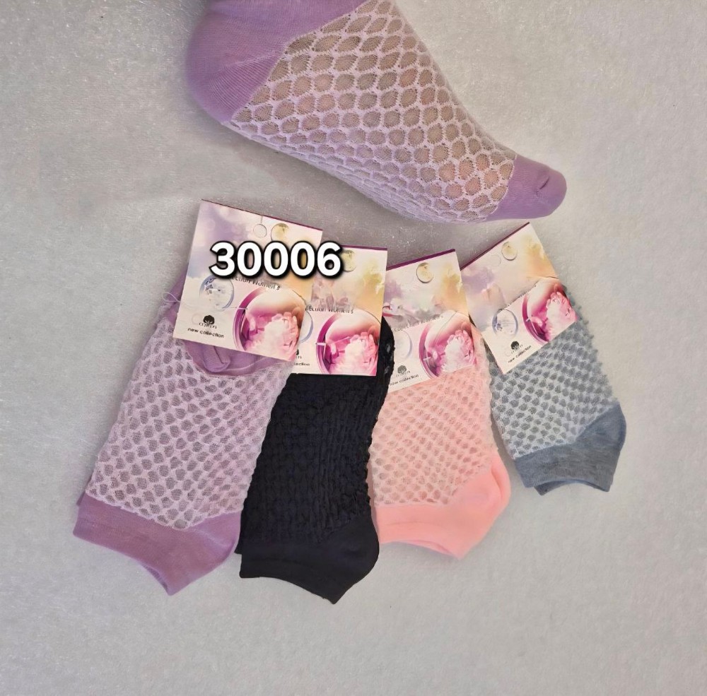 خرید عمده ️جوراب مچی نخی شیشه ای ️ کدb_30006 - جوراب زنانه عمده