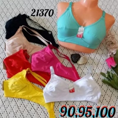 فروش عمده ⚜️سوتین نخی ساده رستمی⚜️ کد21370 - سوتین زنانه عمده