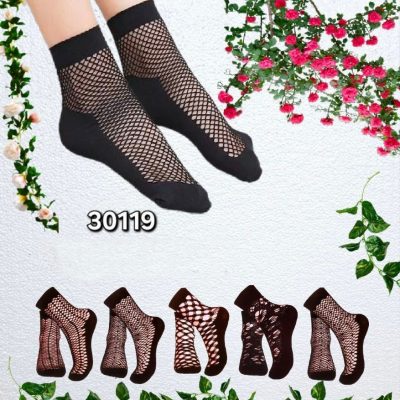 خرید عمده ️جوراب مچی زنبوری دو ربع ️ کد30119 - جوراب زنانه عمده