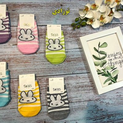 فروش عمده 🟢جوراب نوزادی ریزبافت پنجه روسو اعلاء بچه گانه🟢 - جوراب دخترانه عمده
