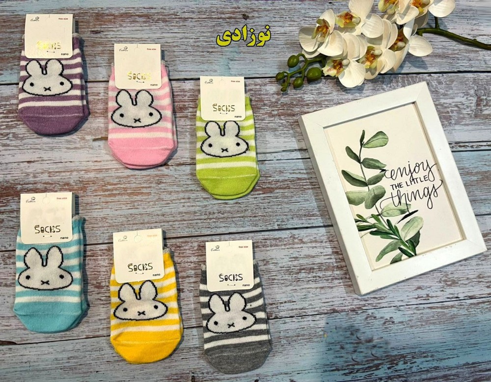 فروش عمده 🟢جوراب نوزادی ریزبافت پنجه روسو اعلاء بچه گانه🟢 - جوراب دخترانه عمده