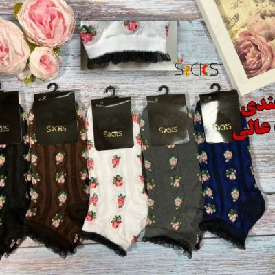 خرید عمده جوراب مچی نخ هندی ریزبافت برجسته اعلاء زنانه - جوراب زنانه عمده