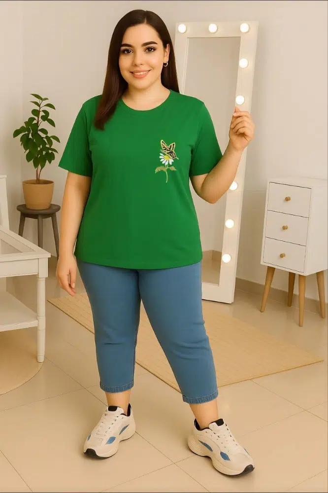 خرید عمده تیشرت پنبه گلدوزی - تاپ و تیشرت زنانه عمده