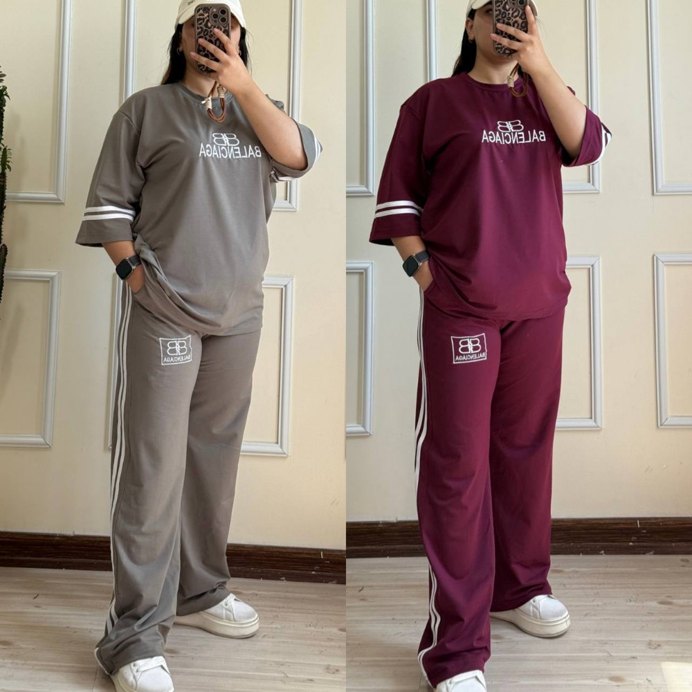فروش عمده 😍 ست تیشرت شلوار زنانه بالنسیاگا - ست تیشرت شلوار زنانه عمده