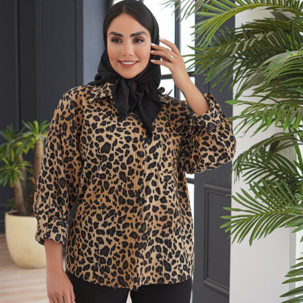 فروش عمده شومیز زنانه پلنگی - شومیز زنانه عمده